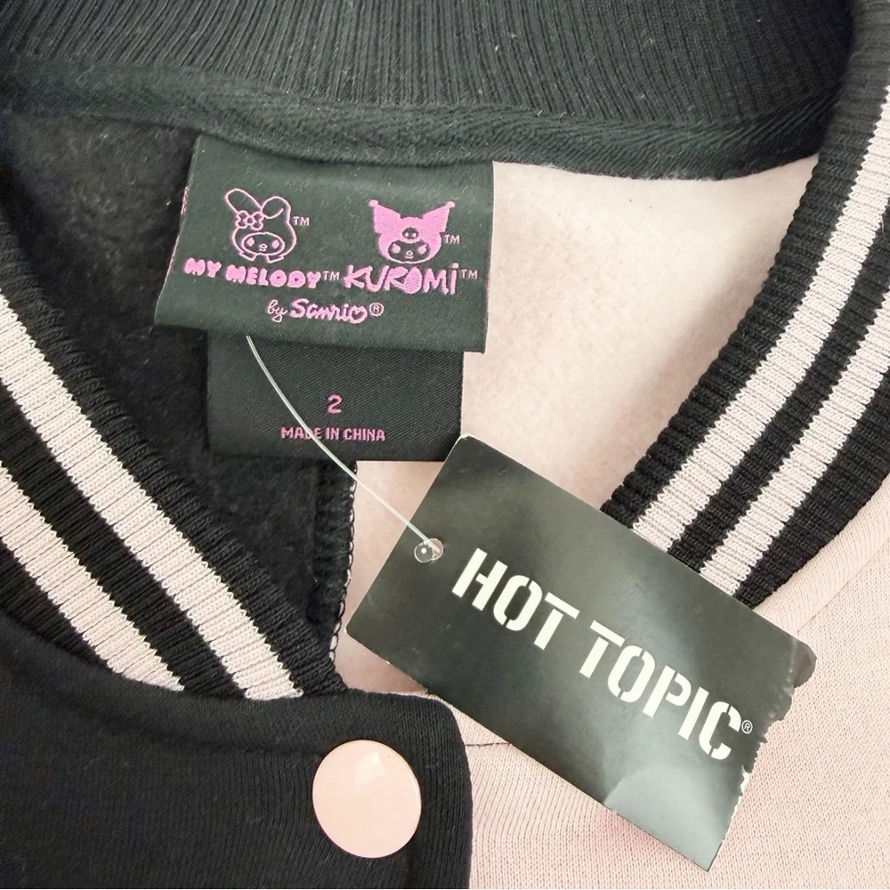 Hello Kitty Sanrio X Hot Topic My Melody & Kuromi Split Varsity Jacket Plus Size
